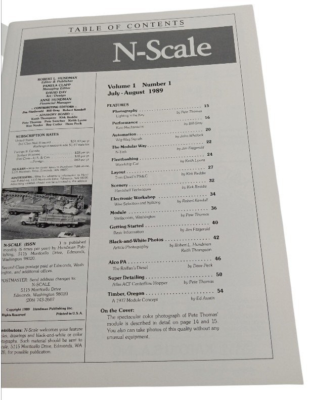 N-Scale Magazine (July/August, 1989)
