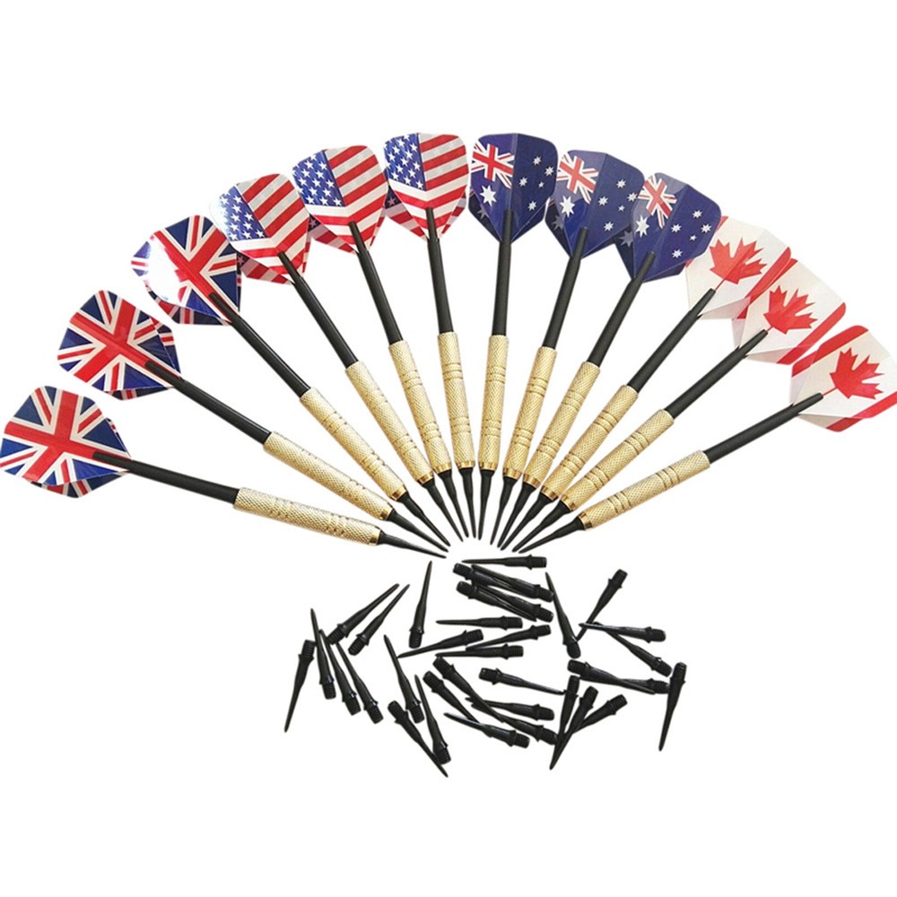 12Pcs Soft Tip Darts 14g For Electronic Dartboard With 36 Extra Tips Games D
