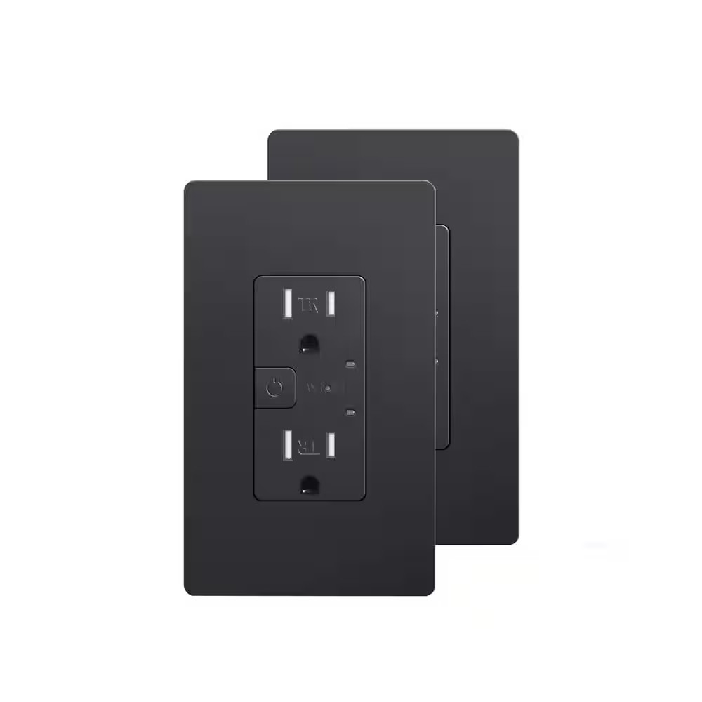 15A Tamper-Resistant Smart Wall Outlet with Alexa, Google Assistant, Timer and S
