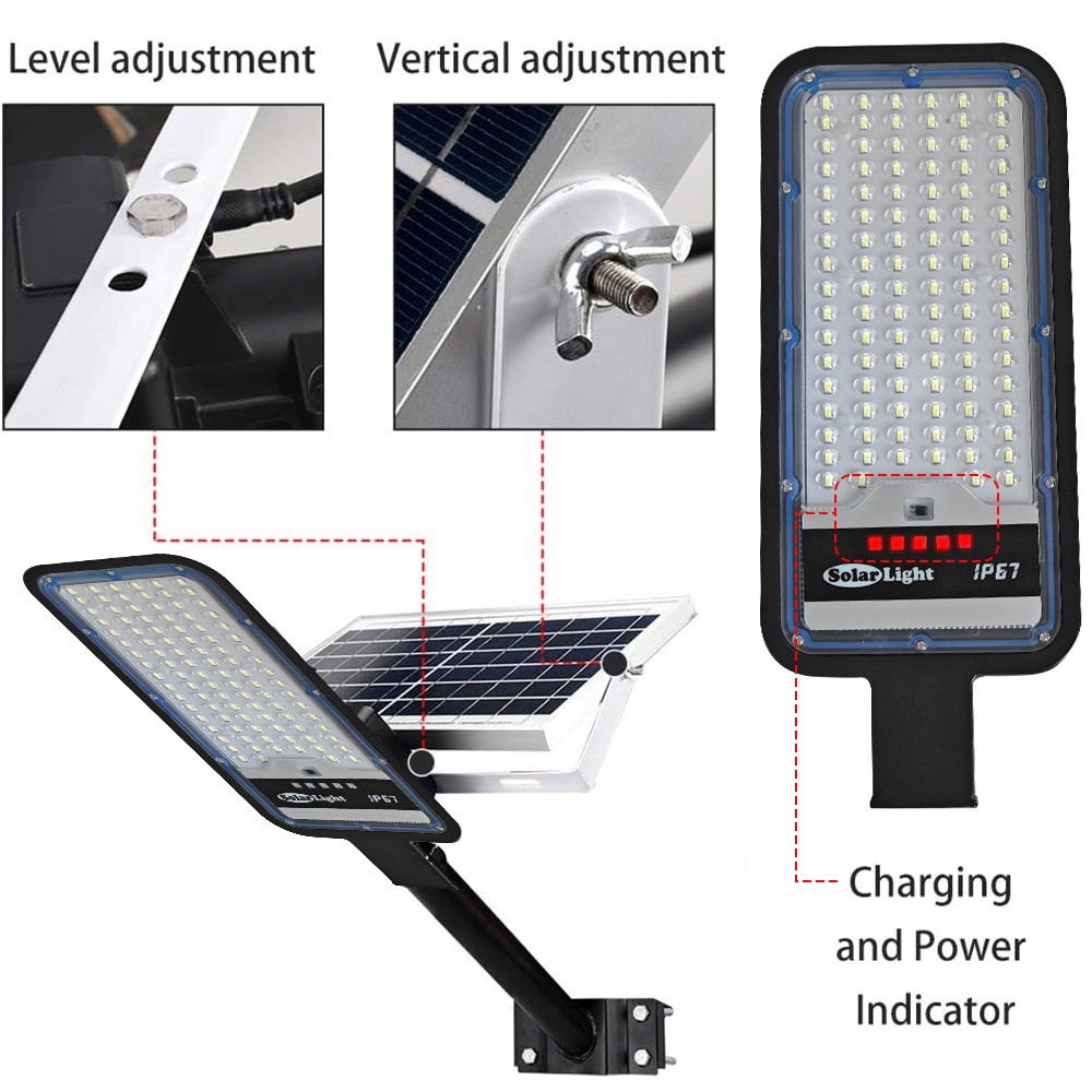 Commercial Solar Street Lights Outdoor Dusk to Dawn Solar Super Bright Aluminum