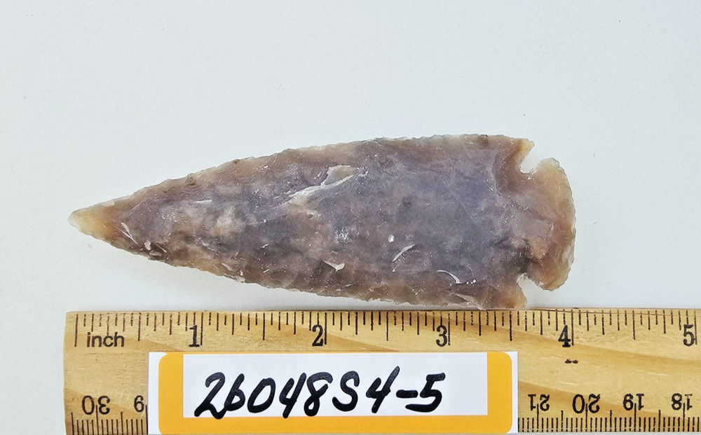 4" Spearhead - Lance Head - Drill Point - Hand Knapped Agate