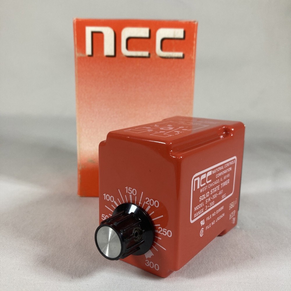 NCC S1k-300-461 Solid State Timer 120 vac Range 3-300 Seconds - New