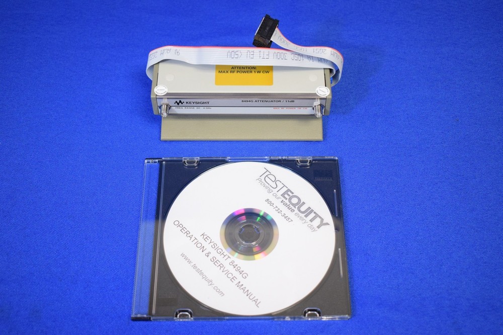 Keysight 8494G /002/060 Programmable Step Attenuator DC 4GHz 11dB 1dB Steps