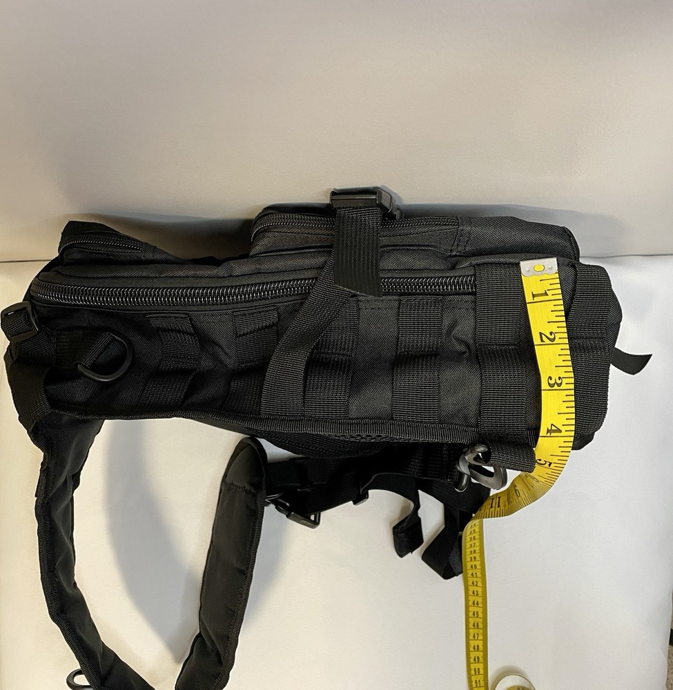 Small Molle Tactical Sling Backpack Daypack Black Excellent Preowned Condition