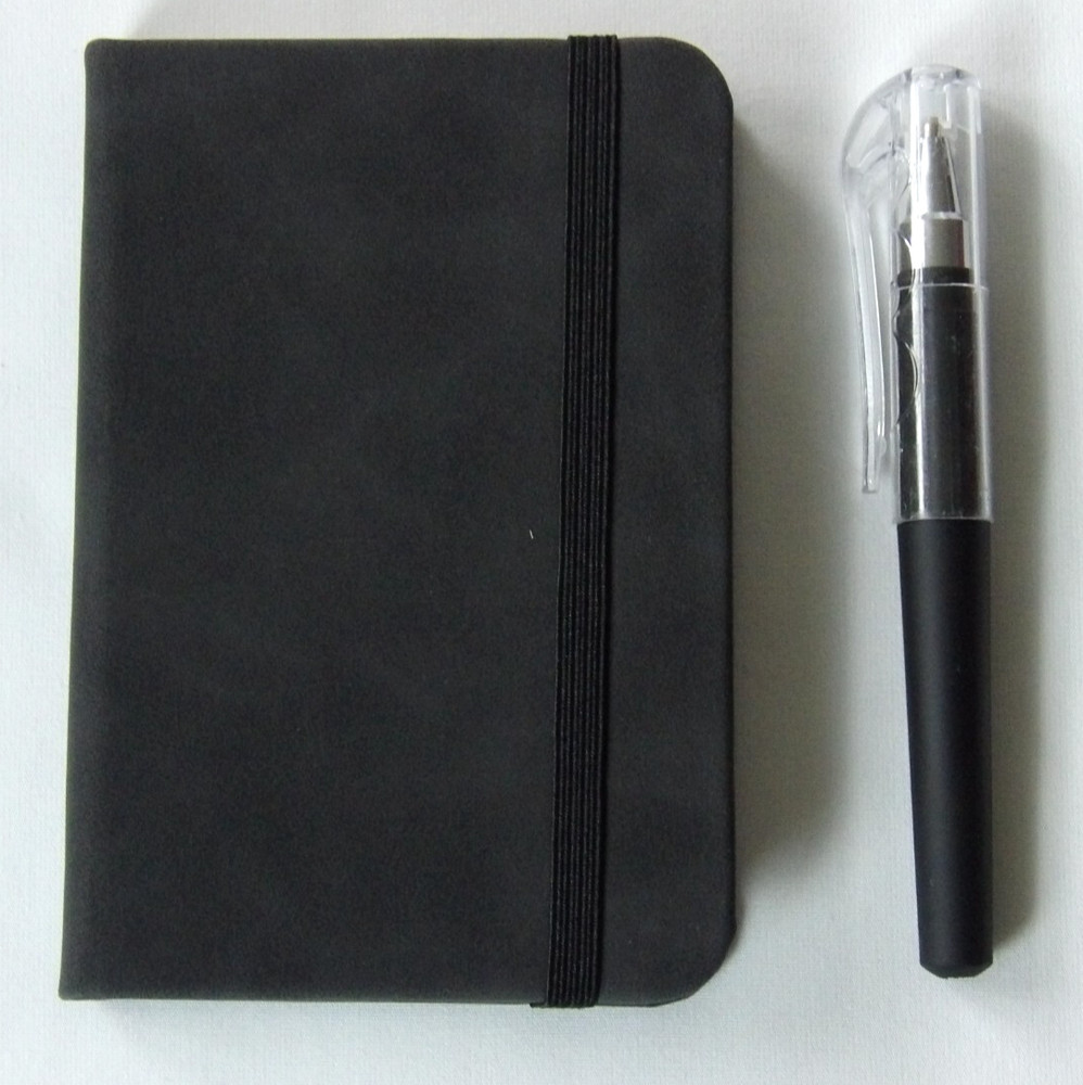 NEW Artificial Leather Mini Pocket Notebook with Pen