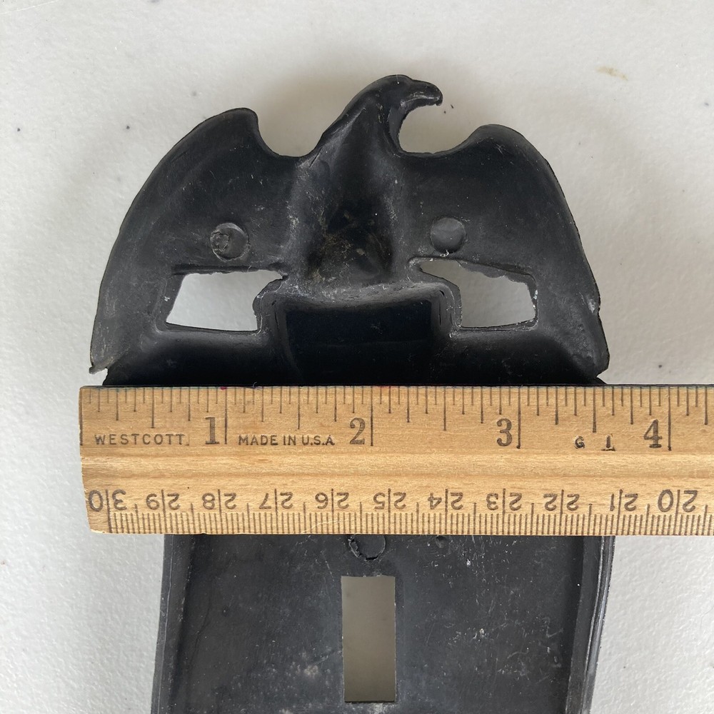 Brass Eagle Scroll Single Light Switch Plate Cover Thomas Jefferson GIM M.C. Co.