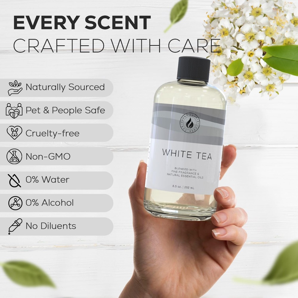Aroma Country White Tea Diffuser Oil - Luxury Essential Oils for Diffuser Ref...
