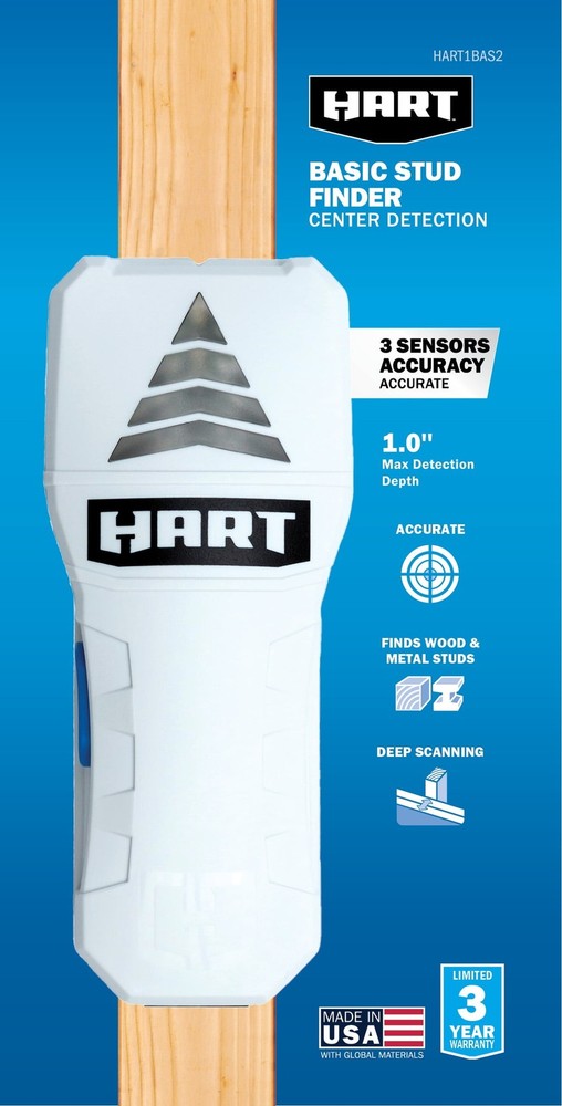 HART Basic LED Electronic Stud Finder, AAA Battery Powered, Not Included