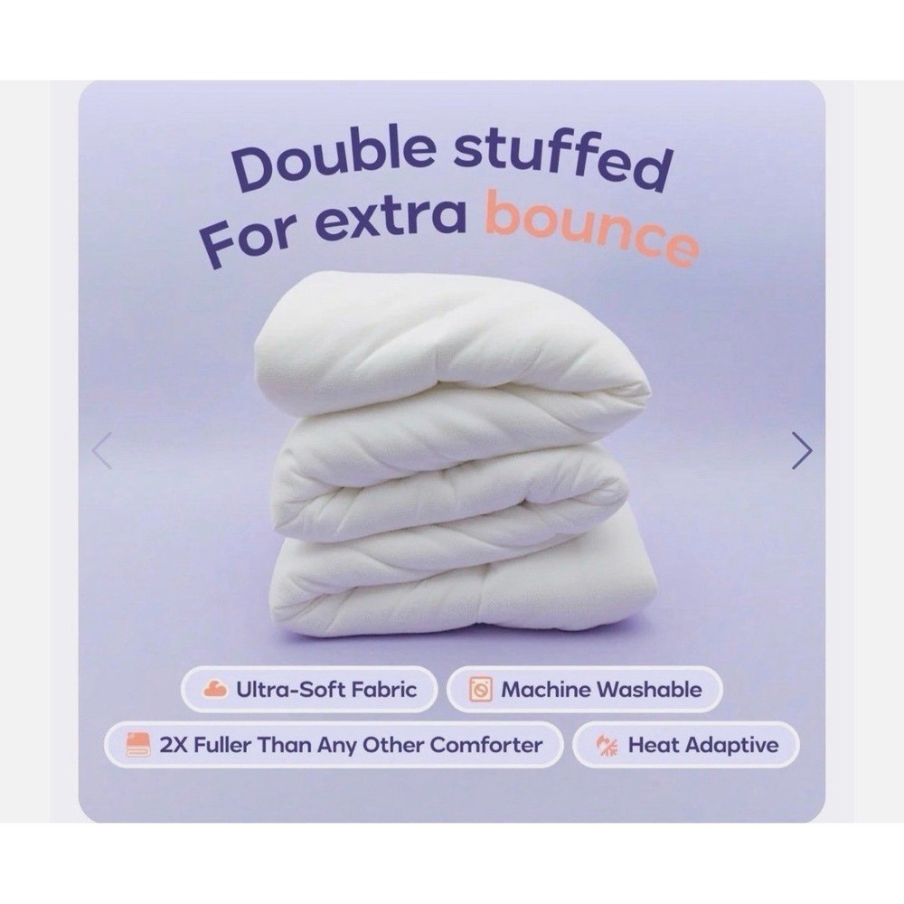 Mellow MarshMellow Comforter Queen Size White NWT 60x80
