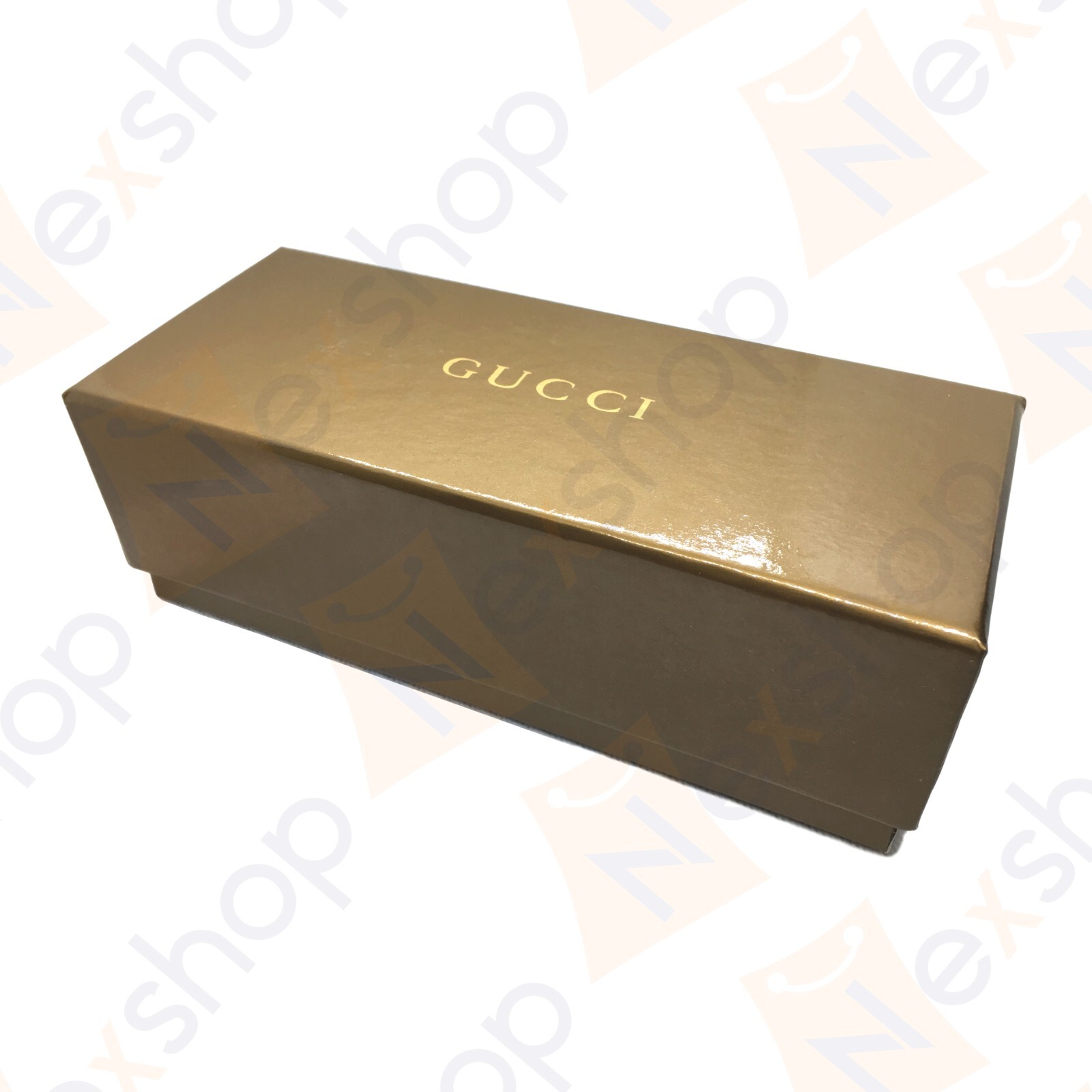 Gucci Bronze Hard Clam Shell Eyeglasses Sunglasses Small Case w/ Cloth & GiftBOX