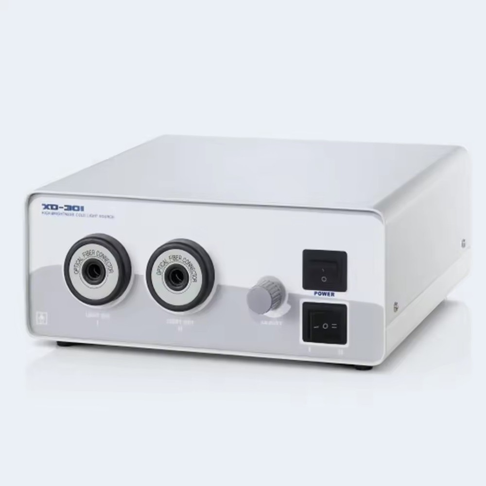 250W Dual Holes Fiber Optic Endoscope Microscope Halogen Cold Light Source