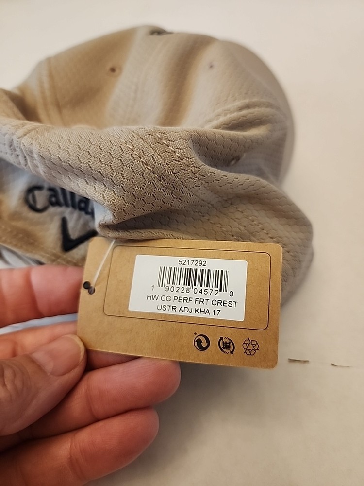 NEW! Callaway Perfomance Pro Beige Adjustable Golf Hat/Cap Soft Has Tags. 🧢