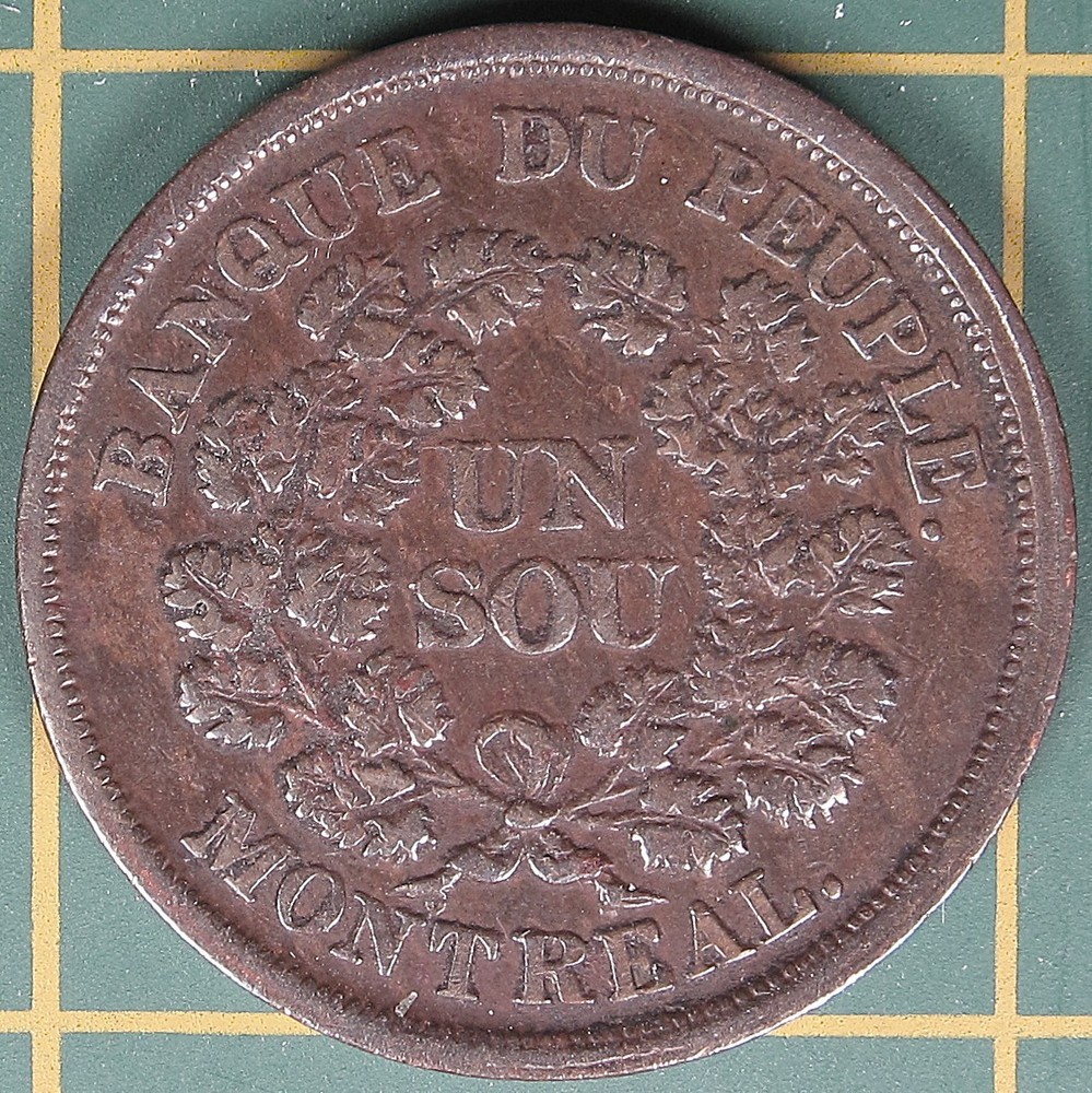 c.1838 Lower Canada Un Sou Token LC-5A5
