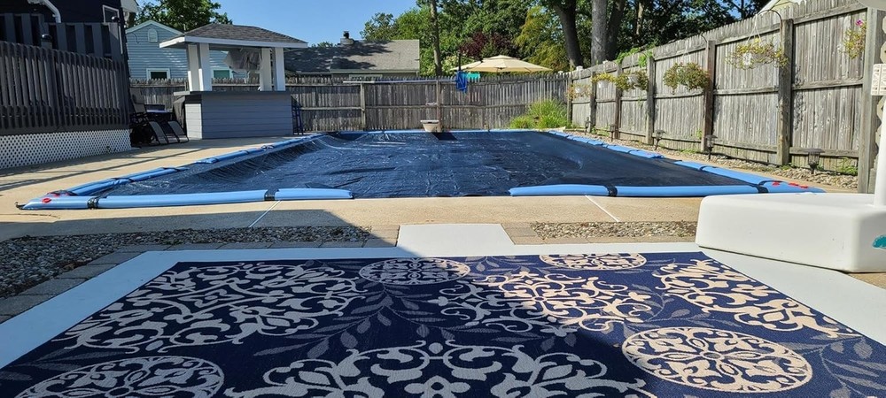 Inground Pool Winter Cover, Fits 16’ x 32’ Rectangle, Solid Blue – Superior S...