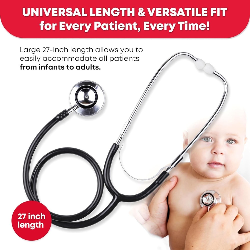 Dual Head Stethoscope, Black