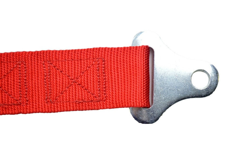RED OFF ROAD 2" PUSH BUTTON V MOUNT HARNESS 3 POINT BUGGY BELT