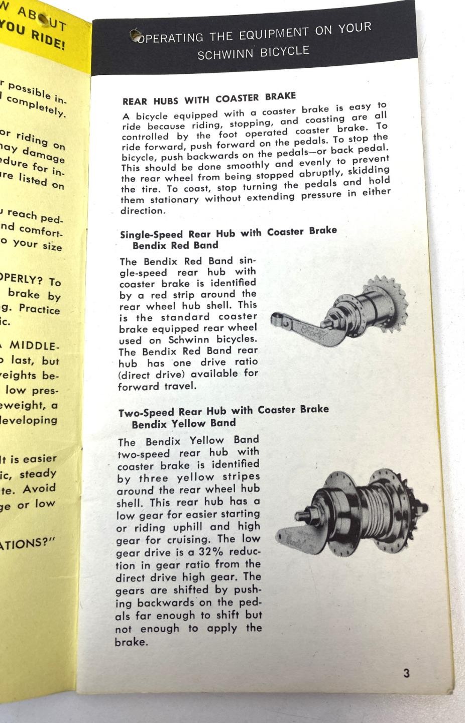 1969 Schwinn Middleweight Bicycles MANY MODELS Bicycle OWNERS MANUAL