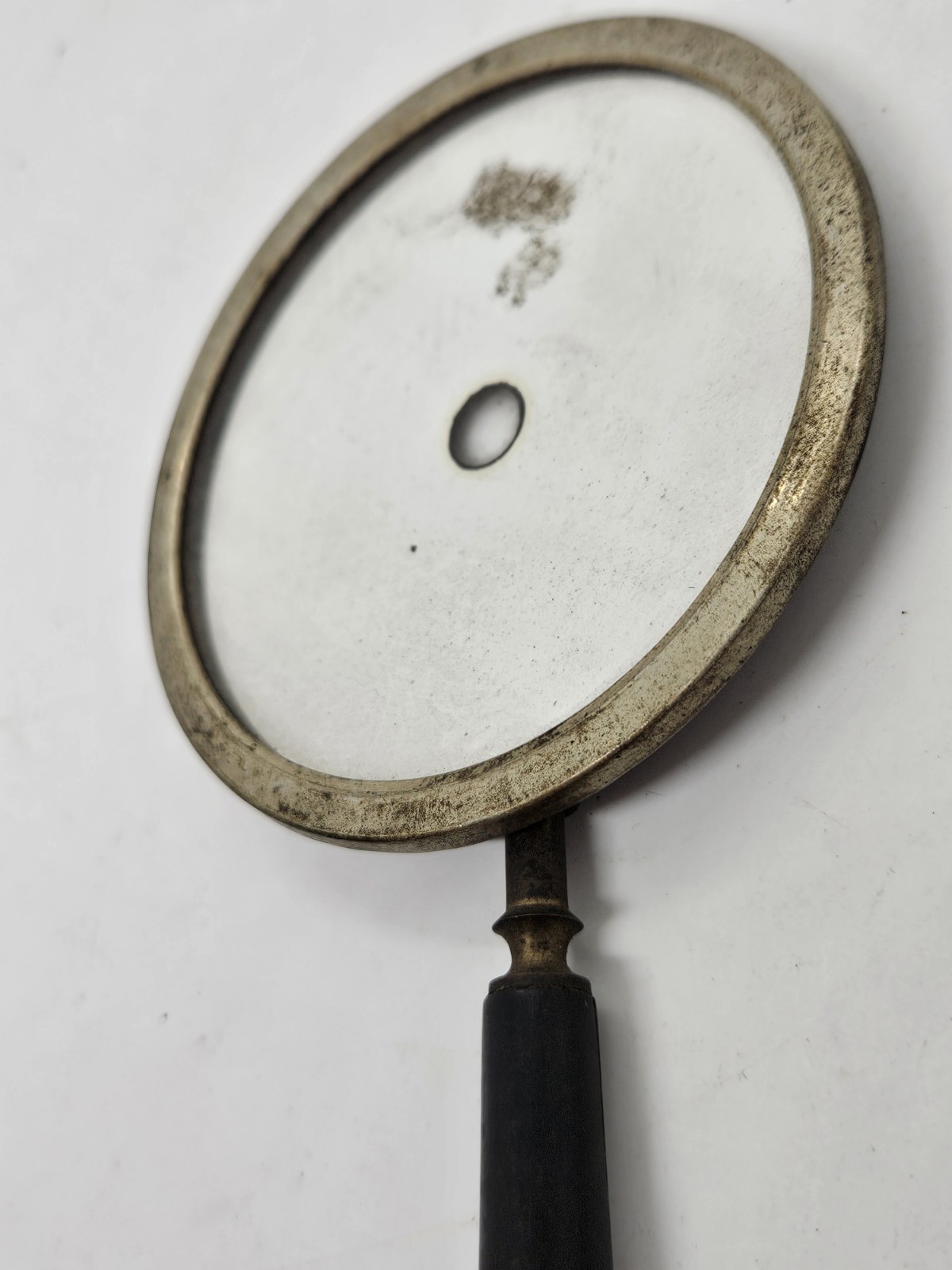 Antique 19th C. Surgeon Doctor's Opthamology Hand Held Mirror Reflector Tool