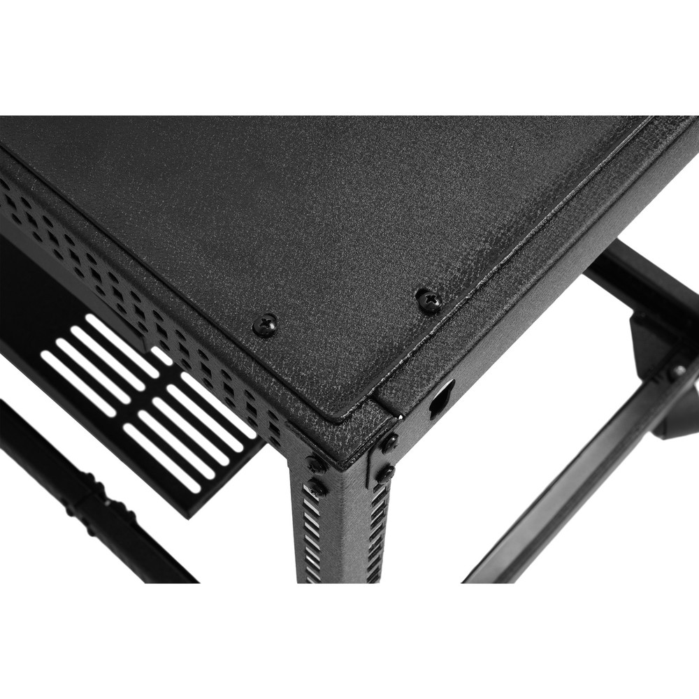 12U 4 Post Open Frame Server Rack Network 23"-40" Adjustable w/ Casters Shelves