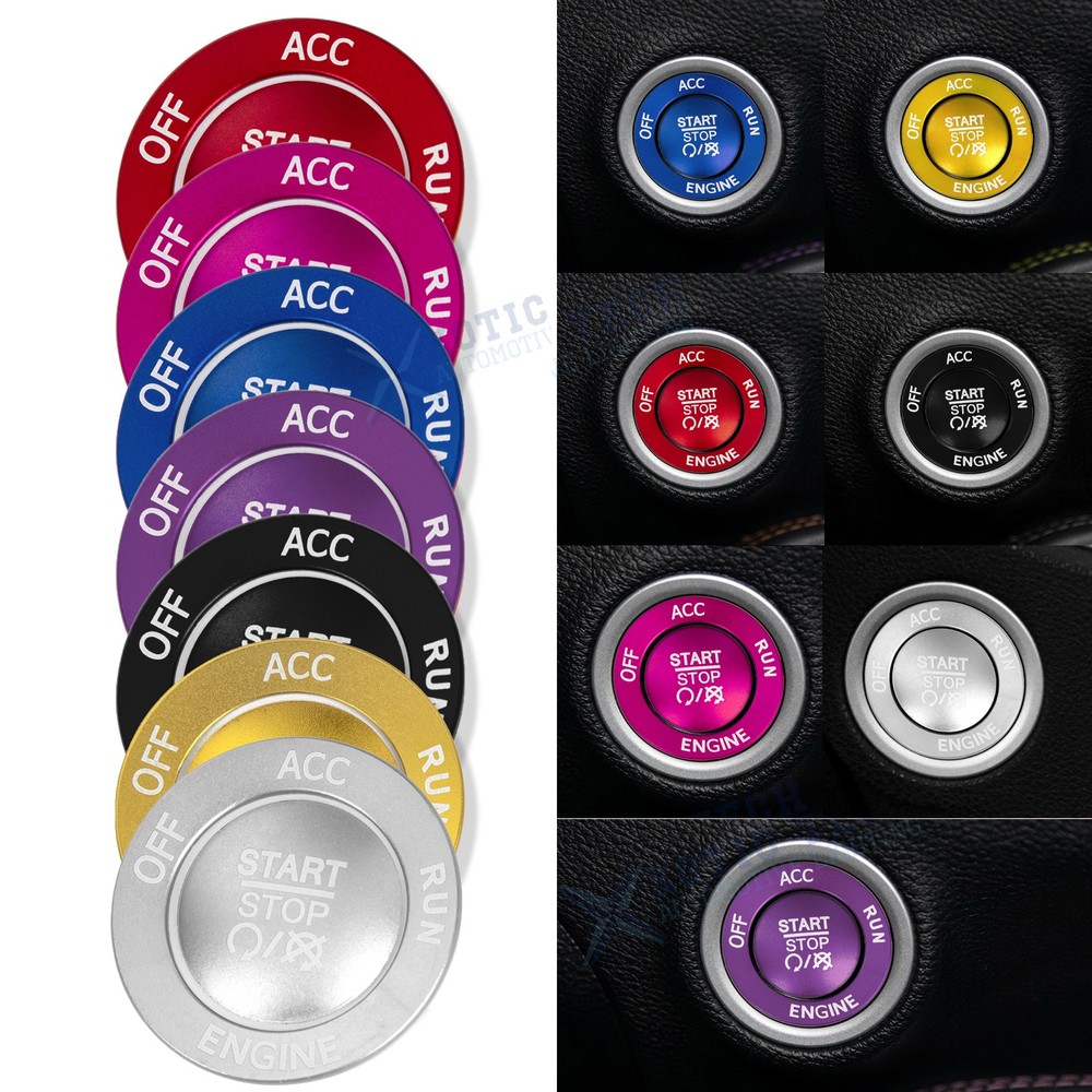 Keyless Engine Push Start Button & Surrounding Ring For Dodge Charger Challenger