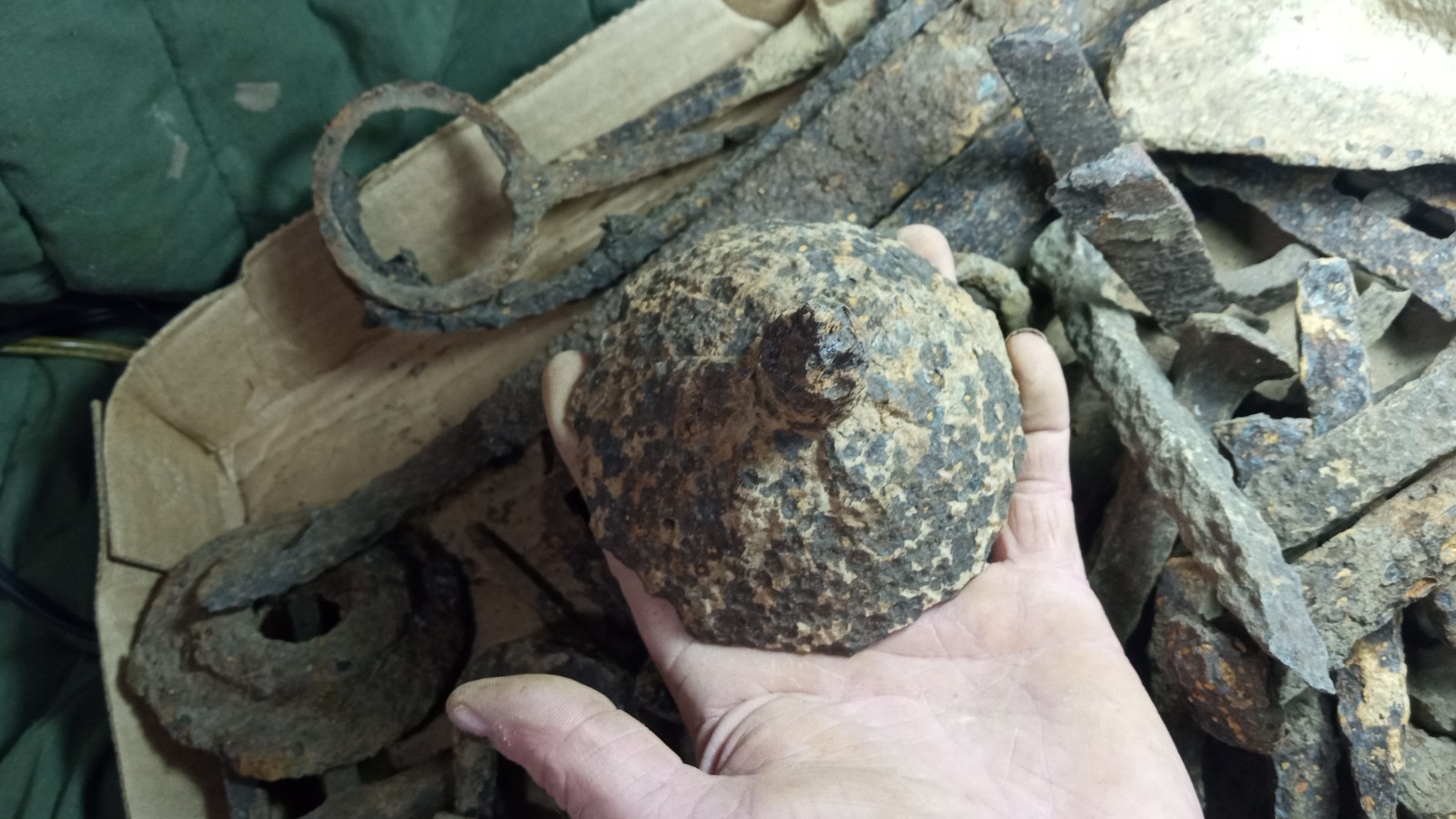 Dug civil war 30 lbs lot of Iron relics from Fort Backcreek Hedgesville WV relic