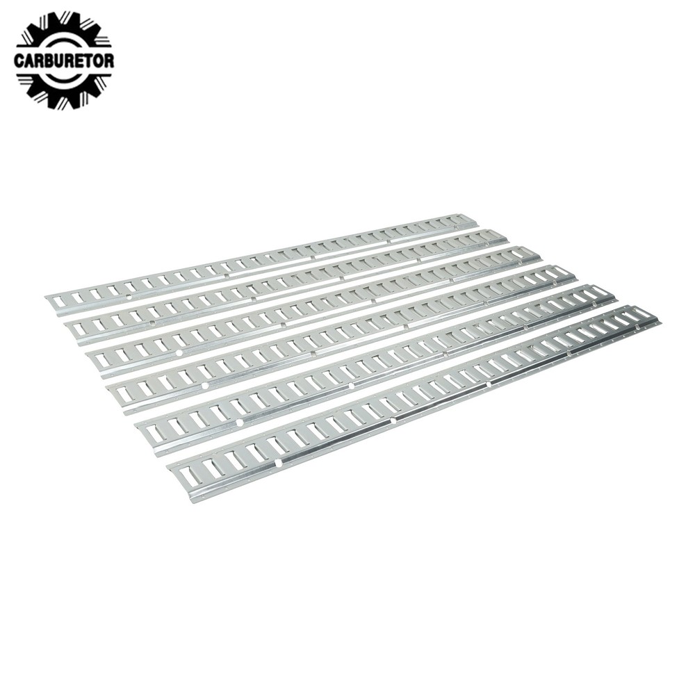 Silver 12 Pack 60" E Track Rail Sections With Mounting Hardware Fit For Garages