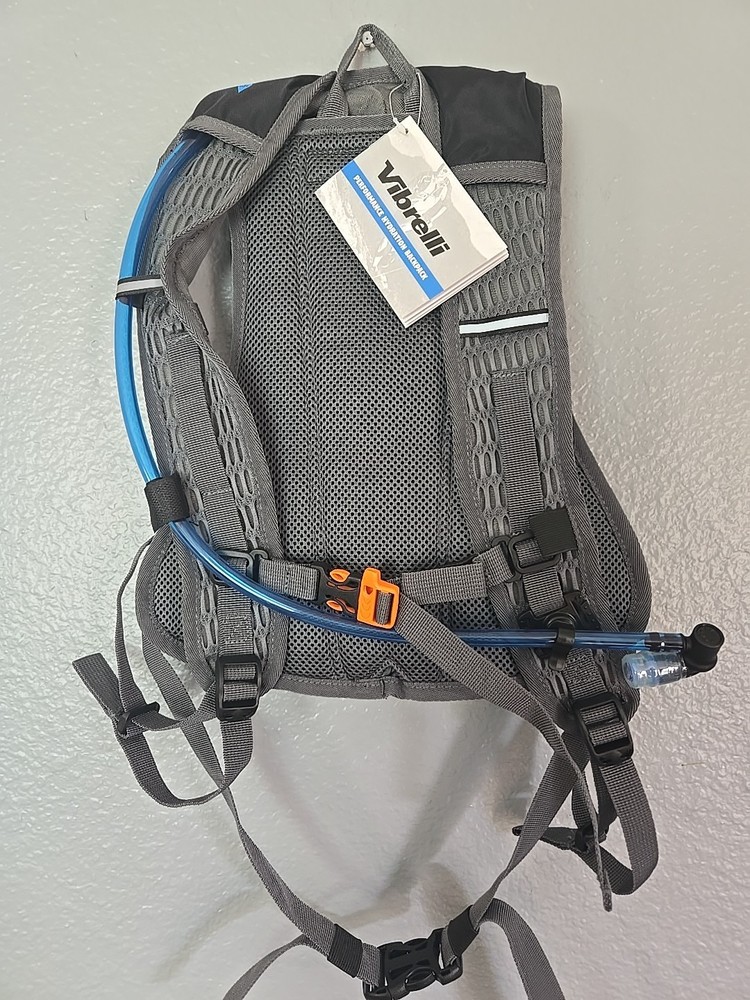 Vibrelli Hydration Backpack & 2L Hydration Bladder - High Flow Bite Valve. New.