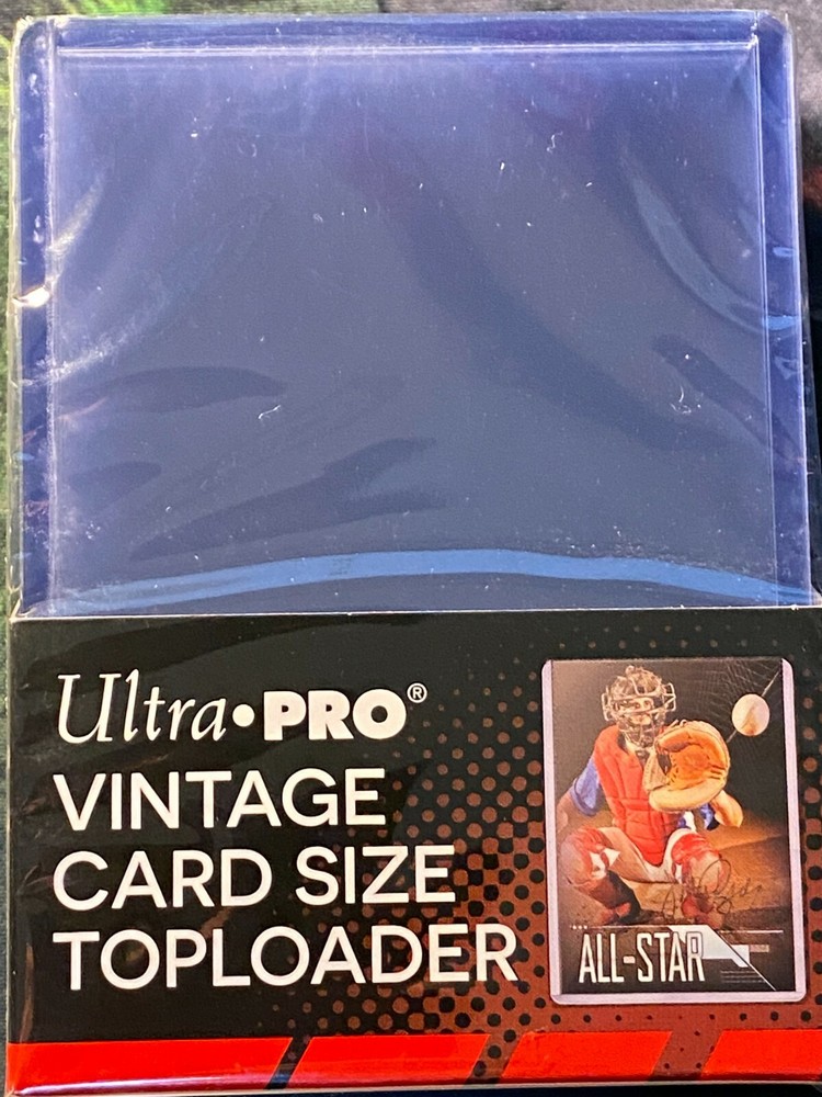 (25)Ultra Pro Vintage TOPLOADER Clear Holds 2-5/8" x 3-3/4" cards-- TOP LOADER