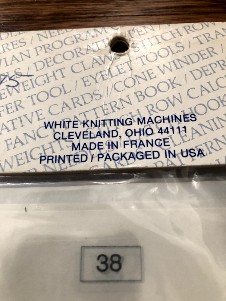 NEW White Knitline Knitting Machine Decorative Patterns 9446