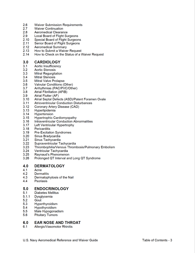 413 page 2020 U.S. Navy Aeromedical Reference and Waiver Guide on CD