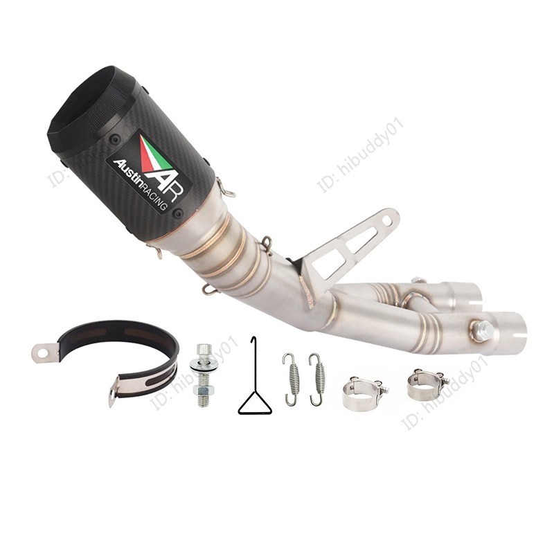 YZF R1 2015-2026 for Yamaha R1M Exhaust System Mid Link Pipe Black Muffler Tips