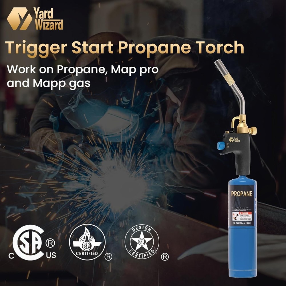 Professional Propane Torch Head with Adjustable Flame - Perfect for DIY Projects