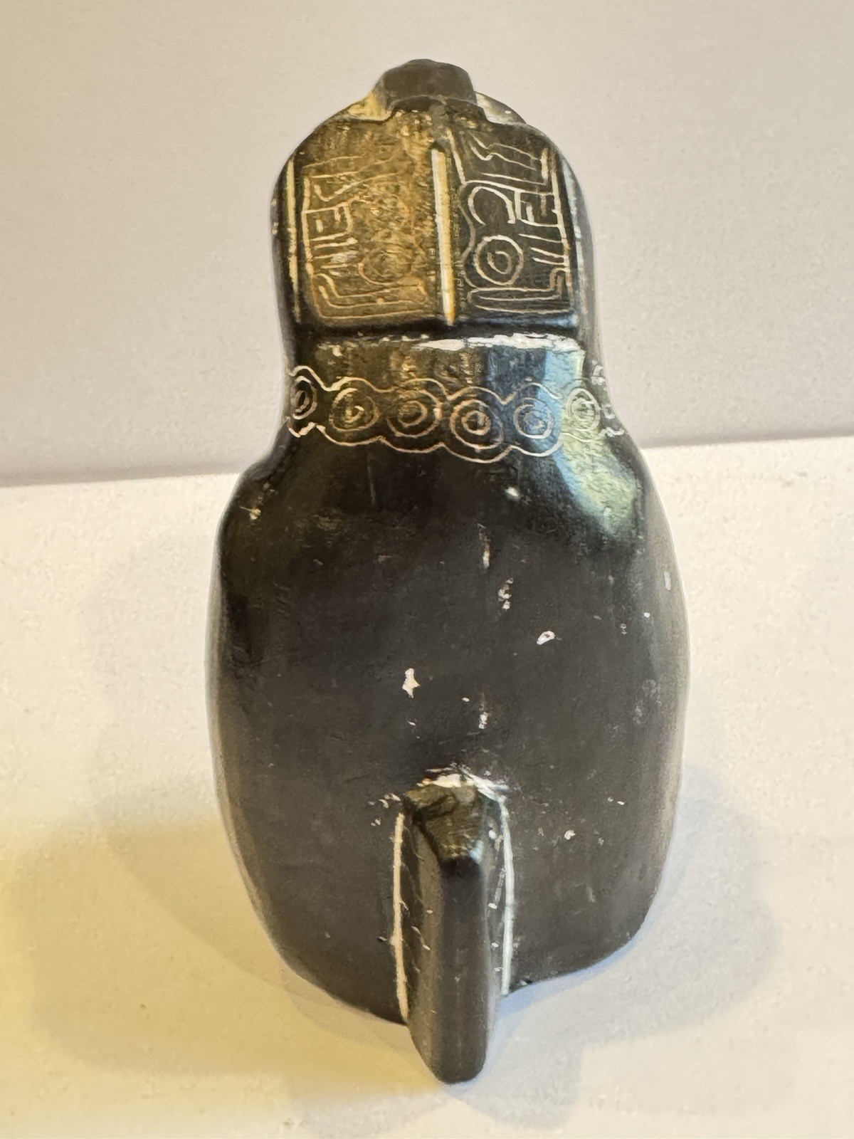 Hand Carved Stone Jaguar Statue Mythical Pre-Columbian Form Bolivian Chachapuma