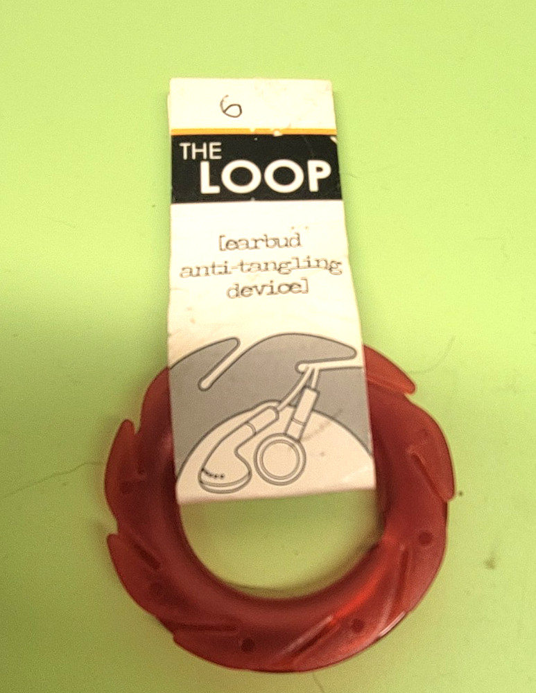 THE LOOP EARBUD ANTI-TANGLING DEVICE RED NEW