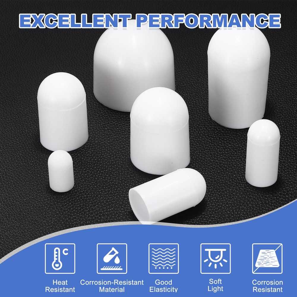 2Pcs Flashlight Diffuser Cap, 32mm IDx55mm Flexible Silicone End Cap, White