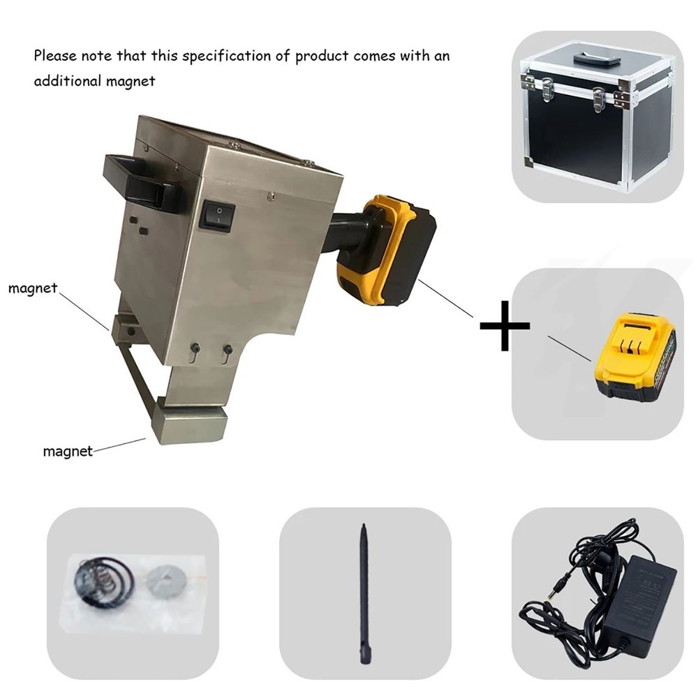 Handheld Dot Peen Marking Machine VIN Code Chassis Number Metal Printer 150*40MM