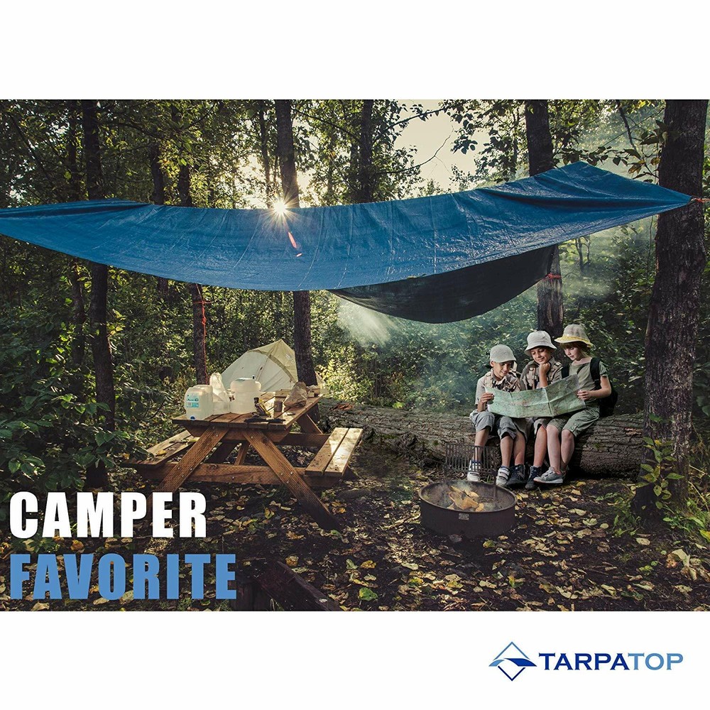5' X 7' Blue Multi-purpose 6ml Waterproof Poly Tarp Cover