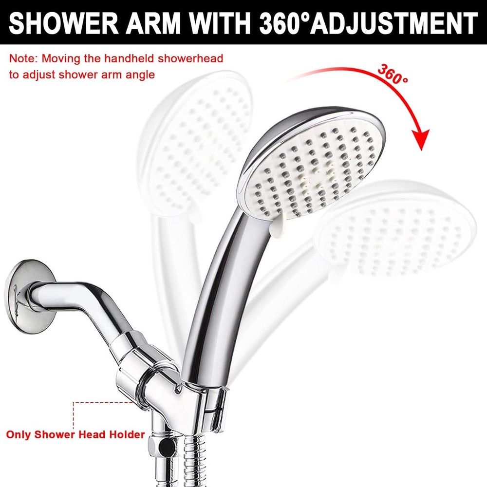 Adjustable Shower Head Holder Universal Handheld Wall Mount Bathroom Bracket