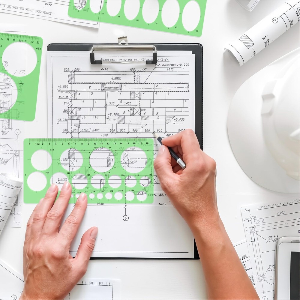 3Pcs Circle Template, Circle Template for Drawing 3 Sizes Circle Stencil Temp...