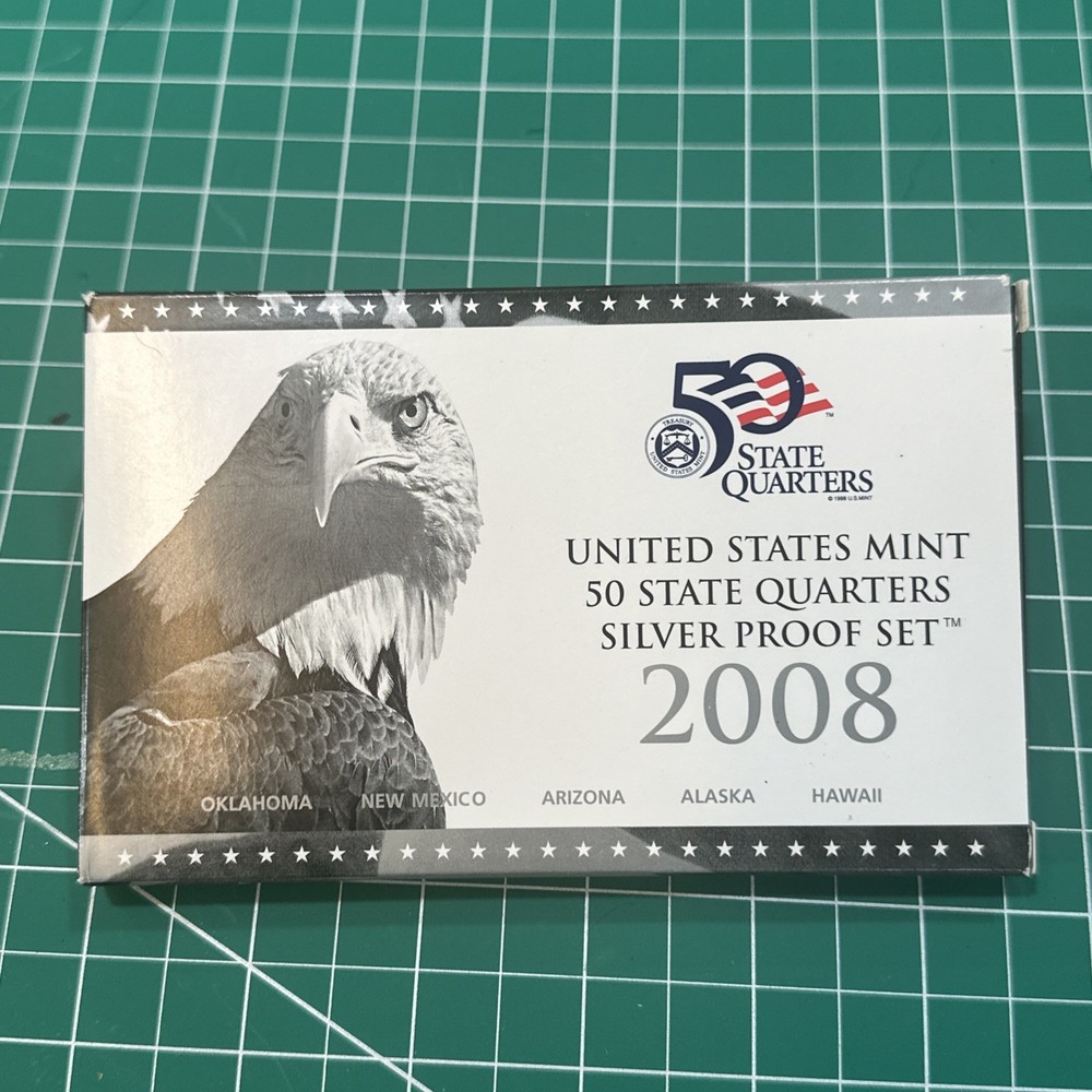 2008 U.S. Mint 50 State Quarters Silver Proof Set