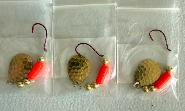 SUZIES SPINNERS-Walleye Crawler Harness 30 Pack 1 Hook Floater #3 Colorado Blade