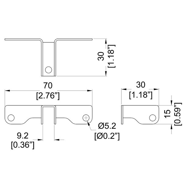 2 Pack Penn Elcom B1631 3-Way Divider Bracket for Cases