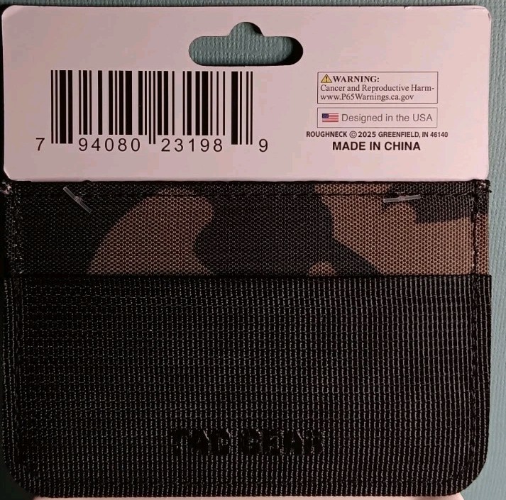 Tactical Gear Credit Card Wallet Durable Construction.