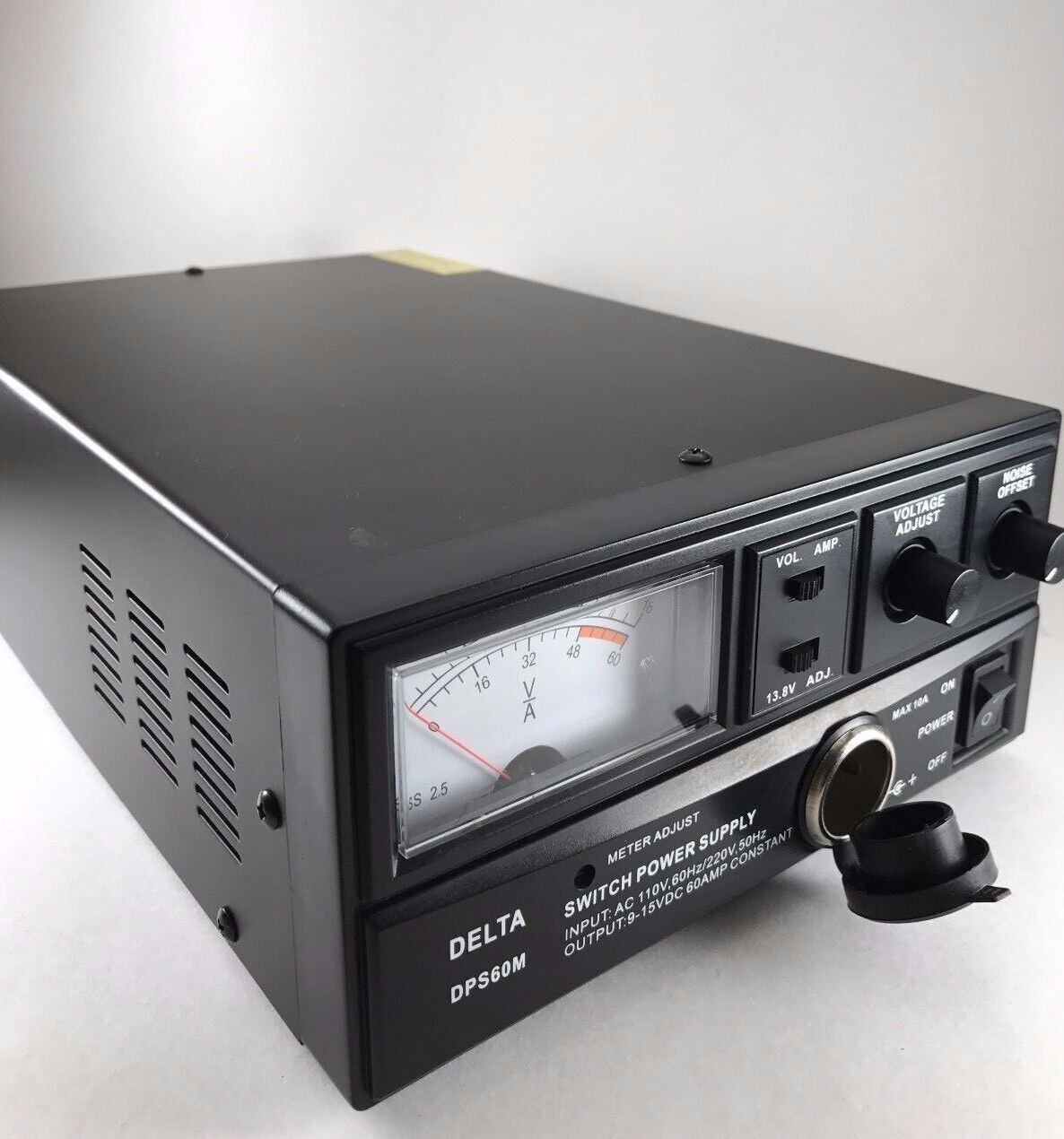 60 Amp Power Supply DELTA DPS60M 12v AC/DC w/ Variable Voltage For Ham CB Radio