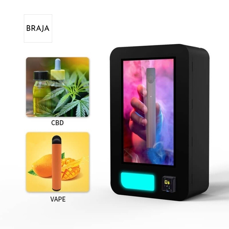 High capacity wall mounted vending machine with 32" touch screen