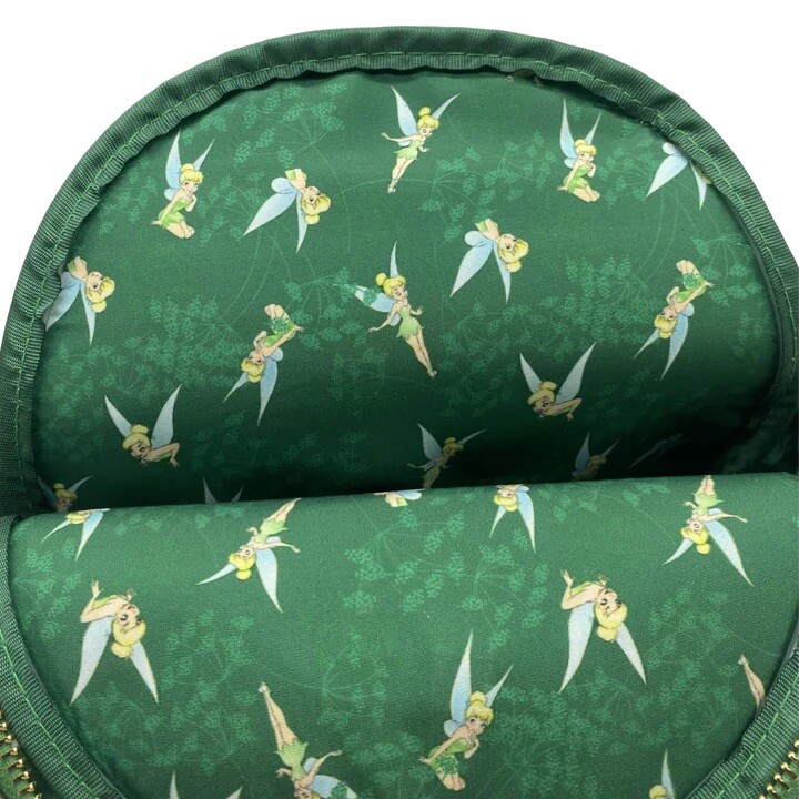 NWT Loungefly Tinker bell Green Sequin Mini Backpack