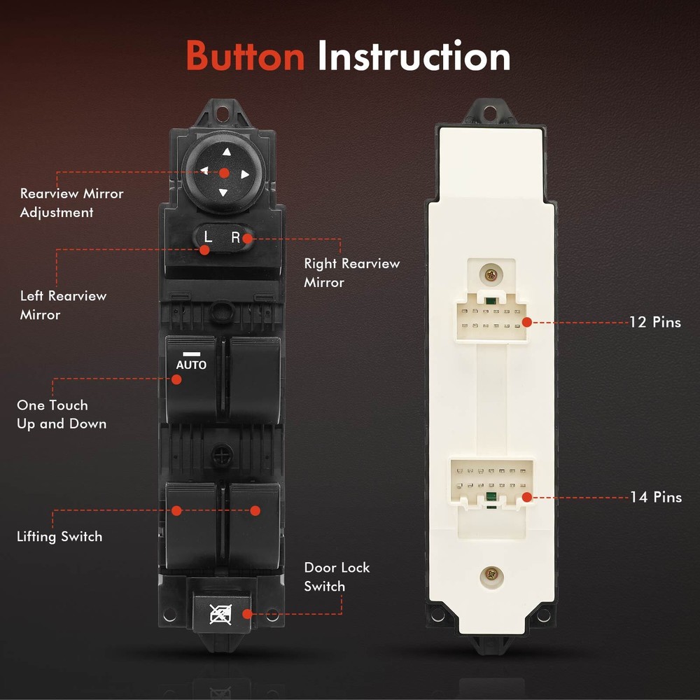 Front Left Driver Power Window Switch for Mazda 3 2010 2011 2012 2013 BBM266350