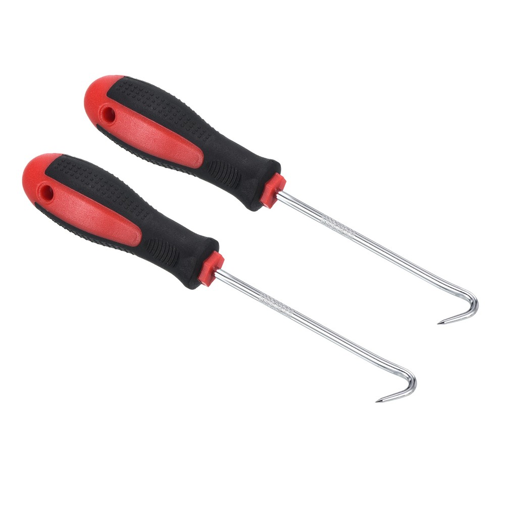 2pcs O-Ring 90°Hook 150mm Oil Seal Gasket Precision Puller Remover Tool Red
