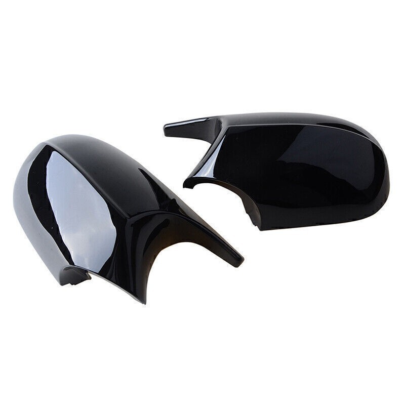 2x Mirror Cover Cap M Style Gloss Black For BMW E81 E82 E87 E90 E91 E92 E93 LCI