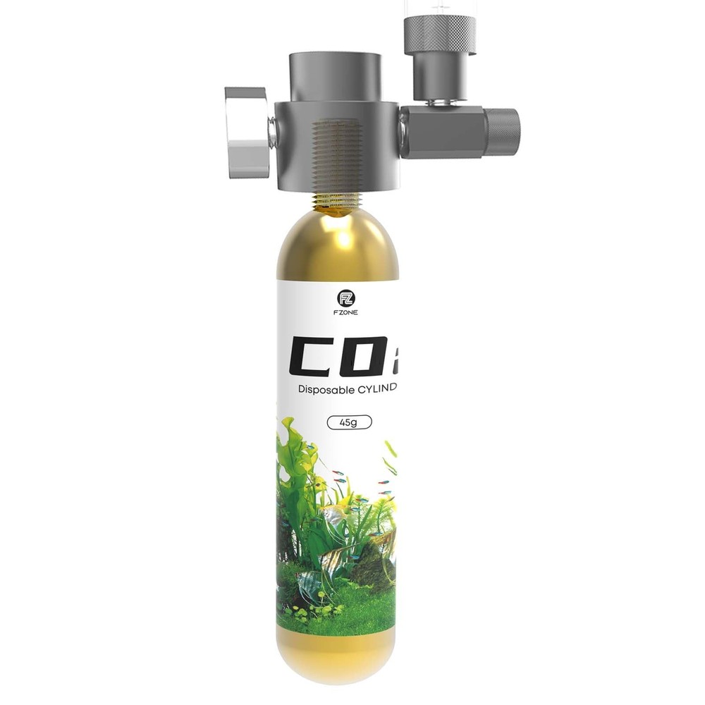 FZONE 45g Disposable CO2 Cartridges with 5/8 Threaded Interfaces silver